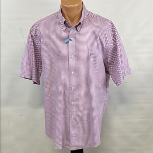 Ralph Lauren short sleeve button down collar shirt.  L